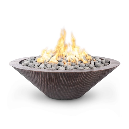The Outdoor Plus 48 Round Cazo Fire Pit - Copper - Match Lit - Liquid Propane OPT-RHC48-LP